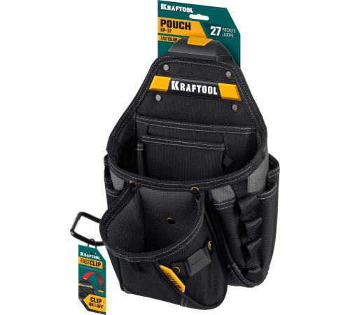 KRAFTOOL KP-27 поясная сумка с быстросъёмным креплением FastClip, 350 х 260 мм (38773)