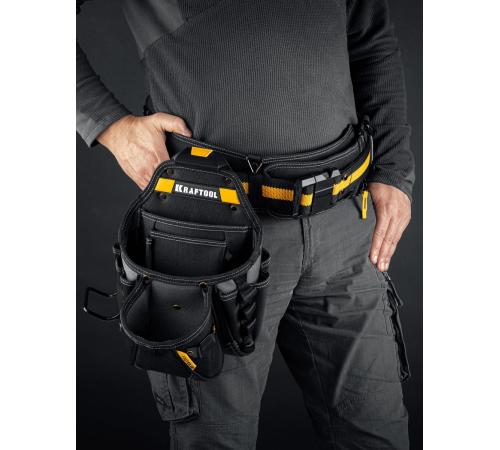 KRAFTOOL KP-27 поясная сумка с быстросъёмным креплением FastClip, 350 х 260 мм (38773)