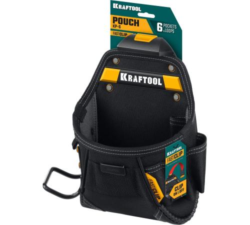 KRAFTOOL KP-6 поясная сумка с быстросъёмным креплением FastClip, 240 х 250 мм (38775)