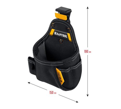 KRAFTOOL KP-5 поясная сумка с быстросъёмным креплением FastClip, 150 х 190 мм (38778)