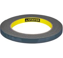 STAYER 9 мм, 5 м, черная, на вспененной основе, двухсторонняя клейкая лента, Professional (12233-09-05)