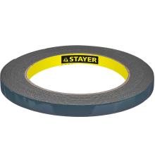 STAYER 9 мм, 5 м, черная, на вспененной основе, двухсторонняя клейкая лента, Professional (12233-09-05)