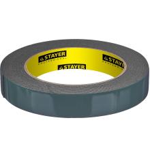 STAYER 19 мм, 5 м, черная, на вспененной основе, двухсторонняя клейкая лента, Professional (12233-19-05)