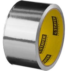 STAYER ProTape, 50 мм, 10 м, до 120 °С, самоклеящаяся алюминиевая лента, Professional (12268-50-10)