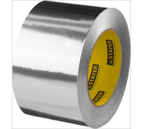 STAYER ProTape, 75 мм, 50 м, до 120 °С, самоклеящаяся алюминиевая лента, Professional (12268-75-50)