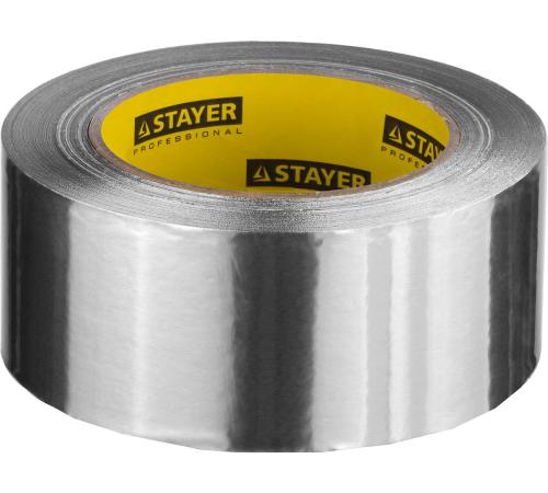STAYER ProTape, 75 мм, 50 м, до 120 °С, самоклеящаяся алюминиевая лента, Professional (12268-75-50)