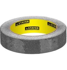STAYER 25 мм, 5 м, черная, противоскользящая клейкая лента, Professional (12270-25-05)