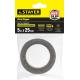 STAYER 25 мм, 5 м, черная, противоскользящая клейкая лента, Professional (12270-25-05)