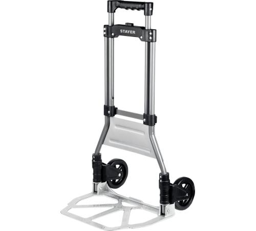 STAYER PROTruck, до 90кг, каркас из стали, платформа из алюминия, платформа 39х28см, колеса d13см, вес 4кг, складная хозяйственная тележка (38755-90)