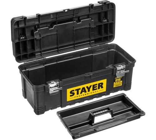 STAYER JUMBO-26, 650 x 280 x 270 мм, (26″), пластиковый ящик для инструментов, Professional (38003-26)