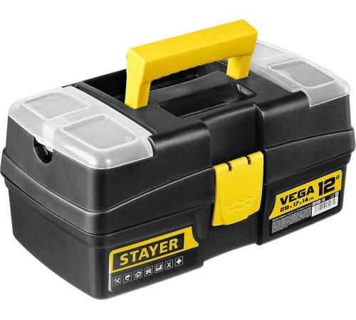 STAYER VEGA-12, 290 x 170 x 140 мм, (12″), пластиковый ящик для инструментов (38105-13)