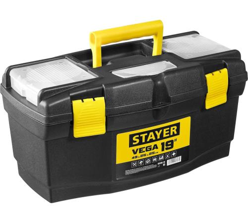 STAYER VEGA-19, 490 х 250 х 250 мм, (19″), пластиковый ящик для инструментов (38105-18)