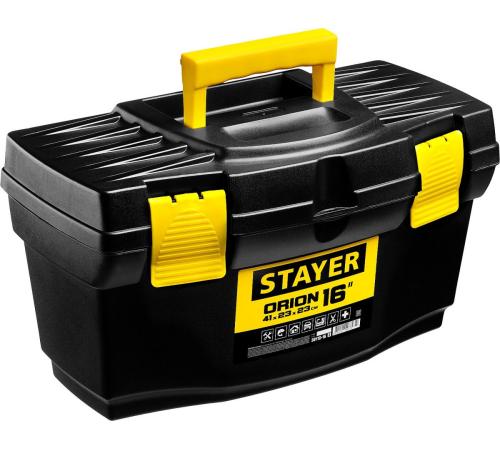 STAYER ORION-16, 410 x 230 x 230 мм, (16″), пластиковый ящик для инструментов (38110-16)