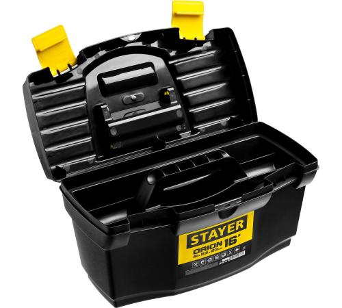 STAYER ORION-16, 410 x 230 x 230 мм, (16″), пластиковый ящик для инструментов (38110-16)
