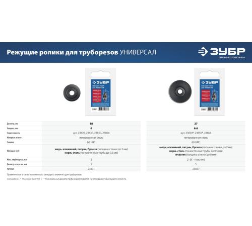 ЗУБР Универсал-32, 3-32 мм, труборез для меди и алюминия, Профессионал (23830)