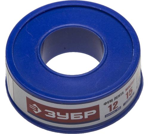 ЗУБР 0.1 мм х 12 мм х 15 м, 0.25 г/см3, ФУМ лента (12373-12-025)