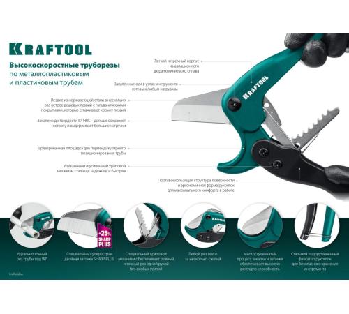 KRAFTOOL до 42 мм, высокоточный труборез по металлопластиковым и пластиковым трубам (23381-42)