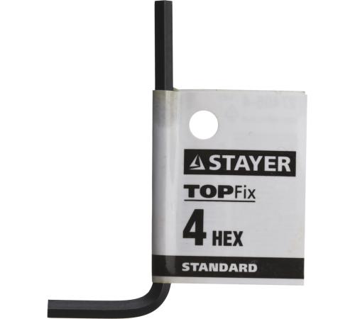 STAYER STANDARD, 4 мм, имбусовый ключ (27405-4)