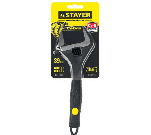 STAYER COBRA, 200/39 мм, разводной ключ, Professional (27264-20)