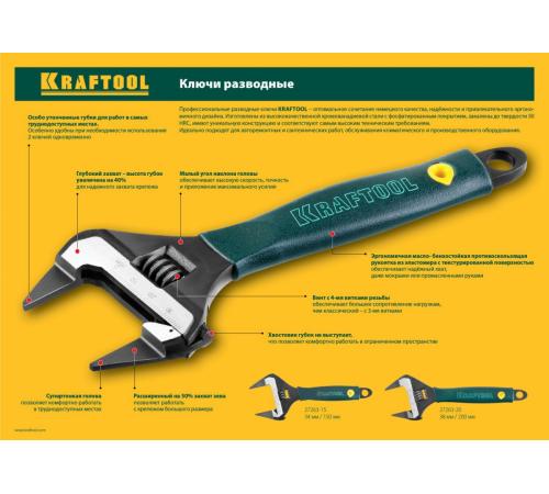 KRAFTOOL SlimWide Ultra, 200/38 мм, разводной ключ (27263-20)