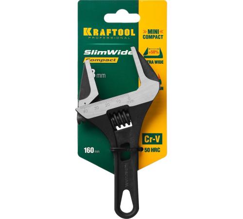 KRAFTOOL SlimWide Compact, 160/44 мм, разводной ключ (27266-25)