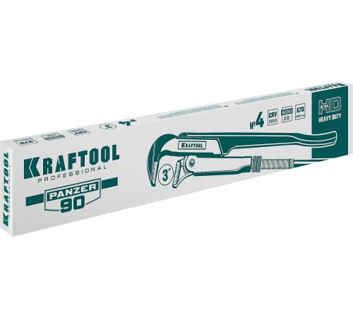 KRAFTOOL PANZER-90, №4, 3″, 670 мм, трубный ключ с прямыми губками (2734-30)