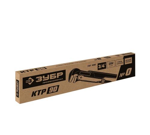 ЗУБР КТР-90, №0, 3/4″, 280 мм, трубный ключ, Профессионал (27335-0)