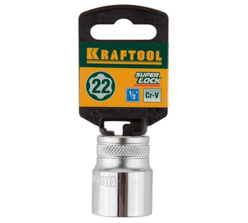 KRAFTOOL SUPER-LOCK, 1/2″, 22 мм, торцовая головка (27801-22)