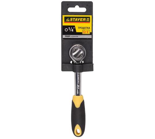 STAYER 1/4″, 45 зубцов, трещотка для торцовых головок (27785-1/4)