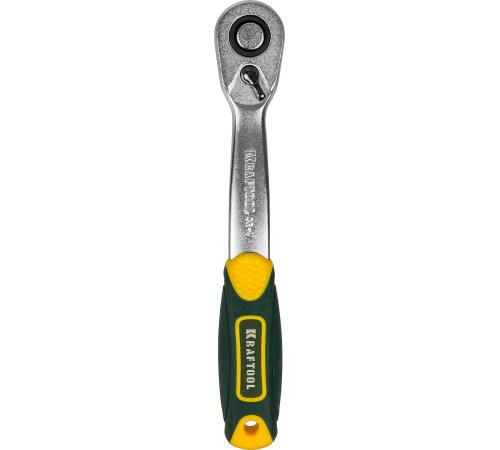 KRAFTOOL 1/4″, 72 зубца, изогнутая трещотка для торцовых головок, Pro (27795-1/4)