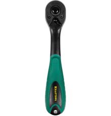 KRAFTOOL 1/4″, 72 зубца, пластиковое покрытие, трещотка для торцовых головок (27796-1/4)