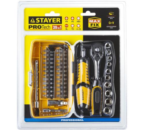 STAYER Pro Tech 39, 39 предм., универсальный набор инструмента (25135-H39)
