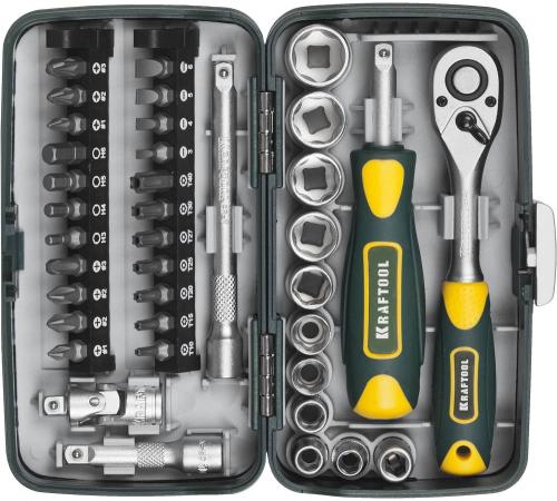 KRAFTOOL X-Drive 38, 38 предм., универсальный набор инструмента (27970-H38)