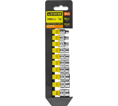 STAYER RSS 10S, 10 предм., (1/4″), набор торцовых головок (27758-H10)