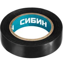 СИБИН 15 мм х 10 м, 5 000 В, черная, изолента ПВХ (1235-2)