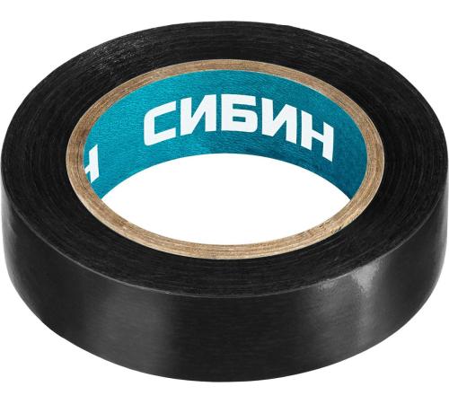 СИБИН 15 мм х 10 м, 5 000 В, черная, изолента ПВХ (1235-2)