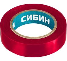 СИБИН 15 мм х 10 м, 5 000 В, красная, изолента ПВХ (1235-3)