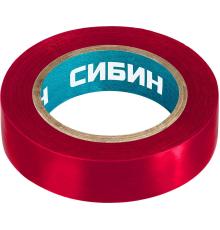 СИБИН 15 мм х 10 м, 5 000 В, красная, изолента ПВХ (1235-3)