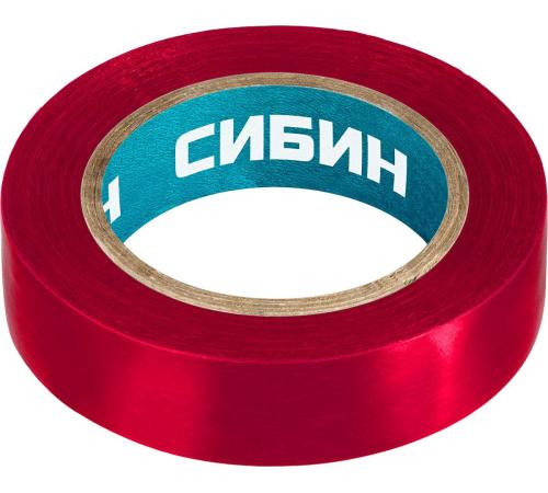 СИБИН 15 мм х 10 м, 5 000 В, красная, изолента ПВХ (1235-3)