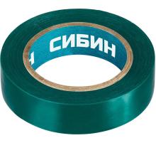 СИБИН 15 мм х 10 м, 5 000 В, зеленая, изолента ПВХ (1235-4)