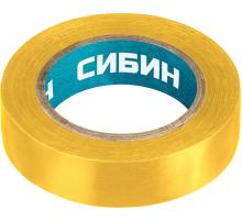 СИБИН 15 мм х 10 м, 5 000 В, желтая, изолента ПВХ (1235-5)