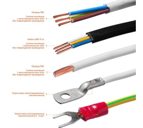 STAYER TS-X, 0.2 - 6 мм2, автоматический многофункциональный стриппер, Professional (22655)