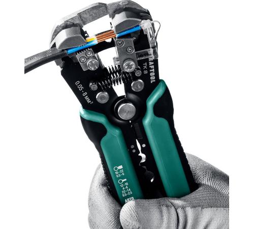 KRAFTOOL TK-8, 0.05 - 8 мм2, автоматический стриппер (22637)