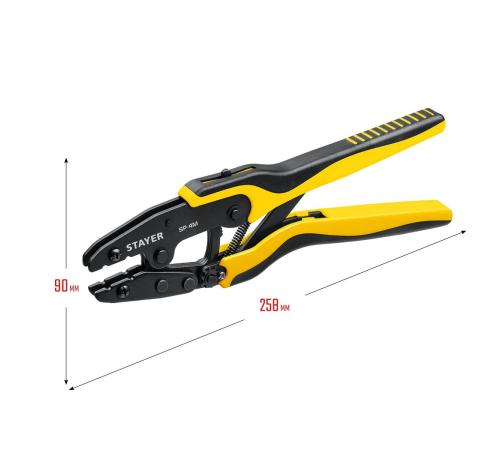 STAYER SP-4M, 4 матрицы в сумке-чехле, пресс-клещи для кабельных наконечников, Professional (45445)