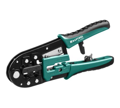 KRAFTOOL RJ-Pro, (RJ45, RJ11,RJ12), универсальный кримпер (22698)