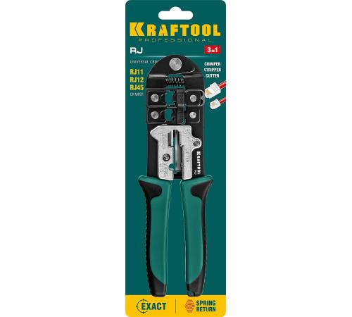 KRAFTOOL RJ, (RJ45, RJ11,RJ12), универсальный кримпер (22699)