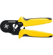 STAYER CS-10, 0.25 - 10 мм2, мультидиапазонные пресс-клещи с квадратным профилем для втулочных наконечников, Professional (44447)