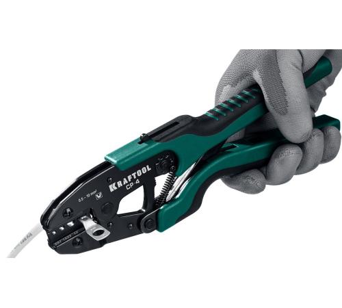 KRAFTOOL CP-4, 0.5 - 10 мм2, для медных наконечников и гильз, пресс-клещи (45461-4)