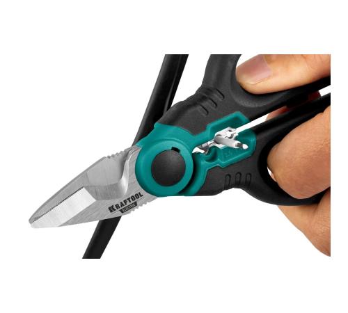 KRAFTOOL ELECTRIC, 4 в 1, 160 мм, с чехлом, ножницы электрика (23356)