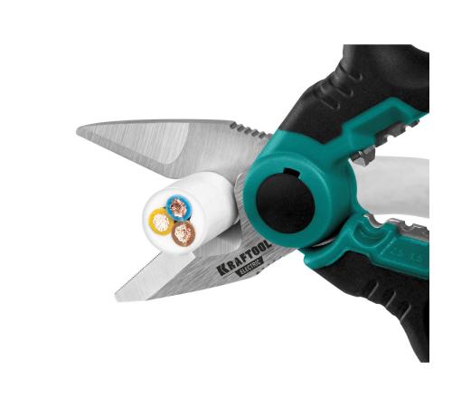 KRAFTOOL ELECTRIC, 4 в 1, 160 мм, с чехлом, ножницы электрика (23356)